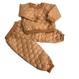 SHEIN Tan Quilted outdoor Set Cozy and Insulating